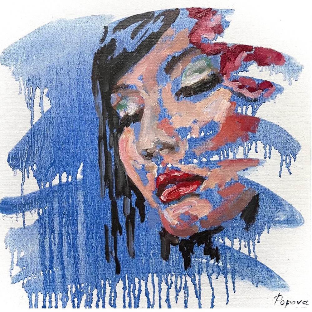 Spanish Girl With Flower original Oil Painting 14/14